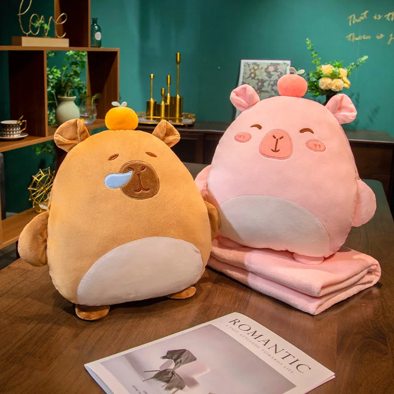 Image of Capybara Comfort Blanket Pillow: The Ultimate Cozy Companion for Relaxation