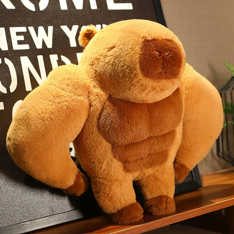 Image of Adorable Kawaii Muscle Capybara Plush: The Ultimate Cute & Cuddly Companion