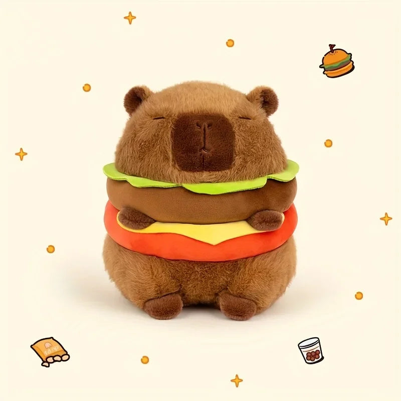 Image of Capybara Burger Plush: The Ultimate Cuddly Companion for Animal Lovers