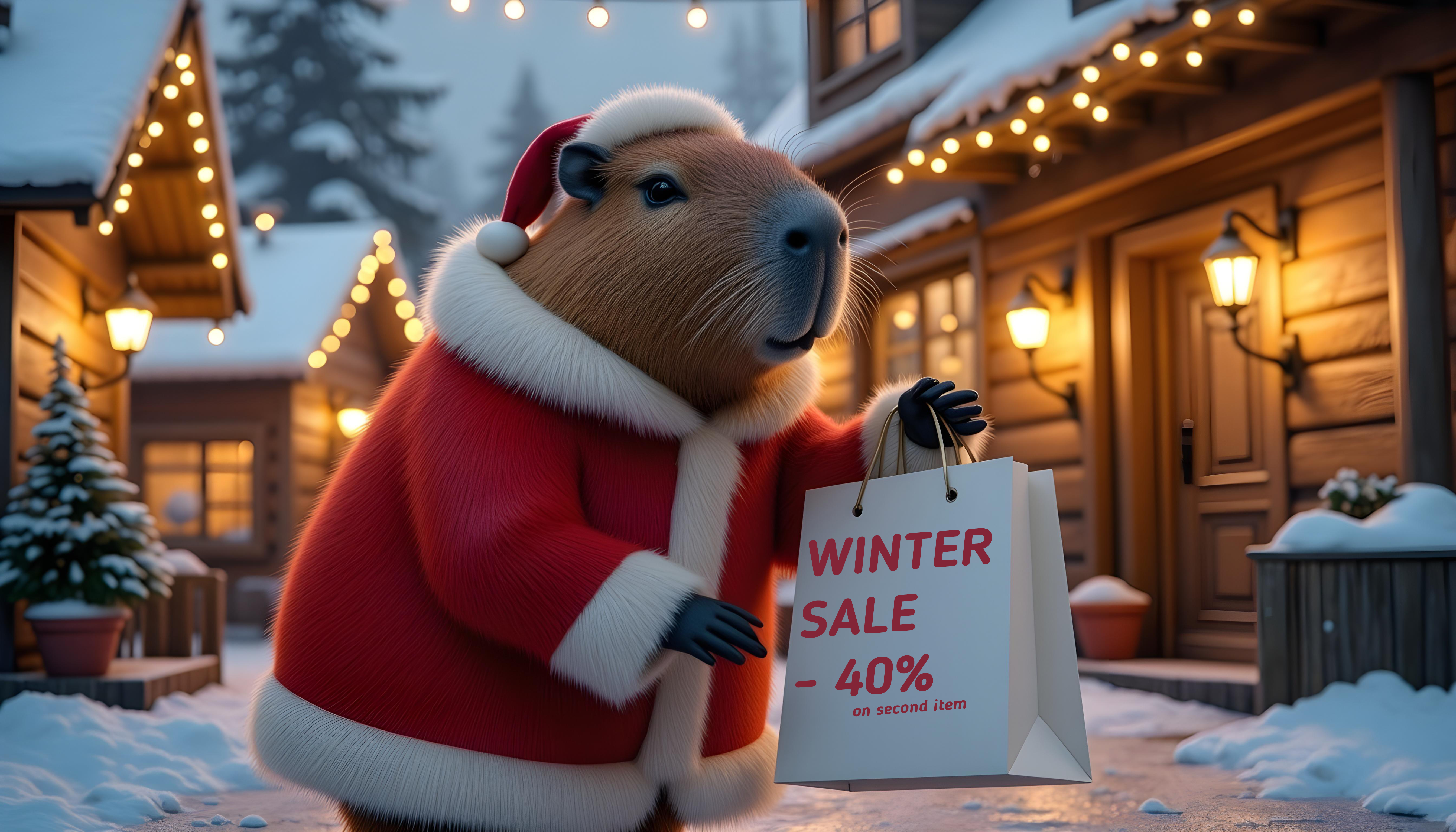 capybara shop sale capybara Christmas