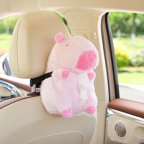 Capybara Plush Car Tissue Holder-CapyShopp