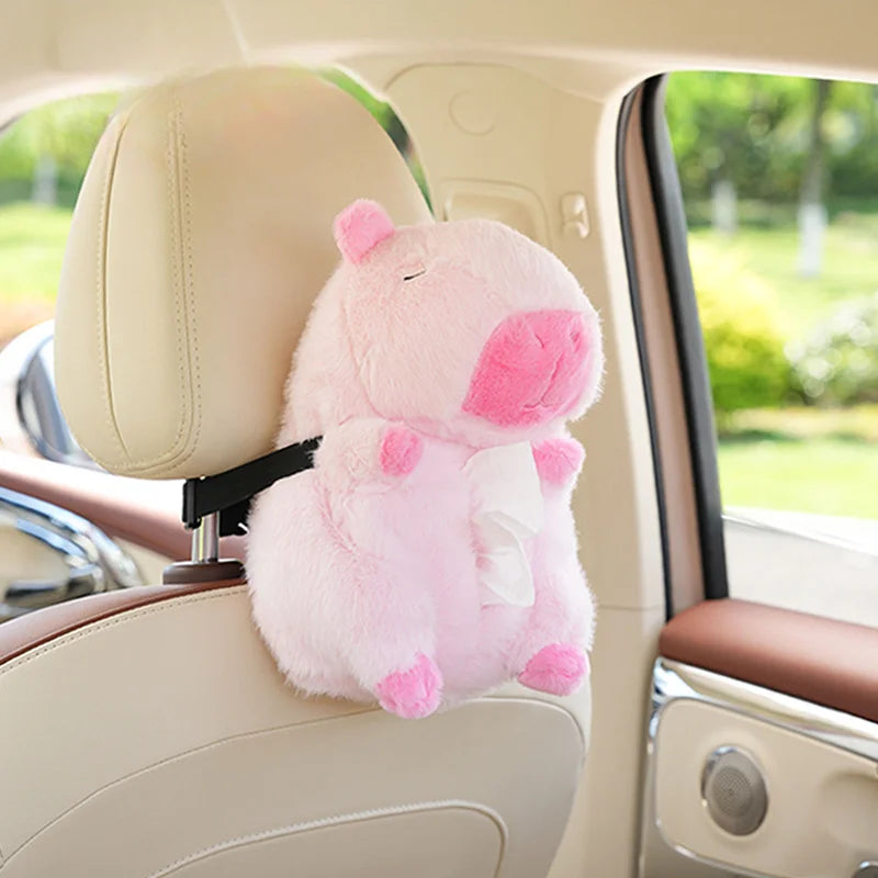 Capybara Plush Car Tissue Holder-CapyShopp