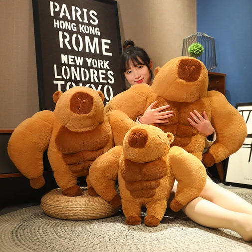 Kawaii Muscle Capybara Plush-CapyShopp