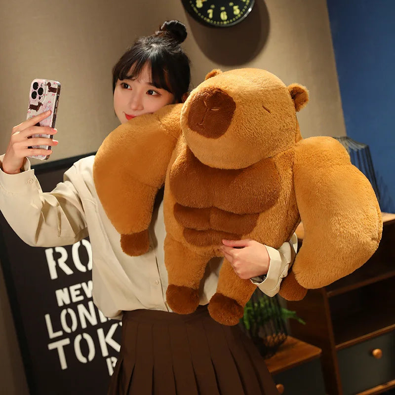 Kawaii Muscle Capybara Plush-CapyShopp