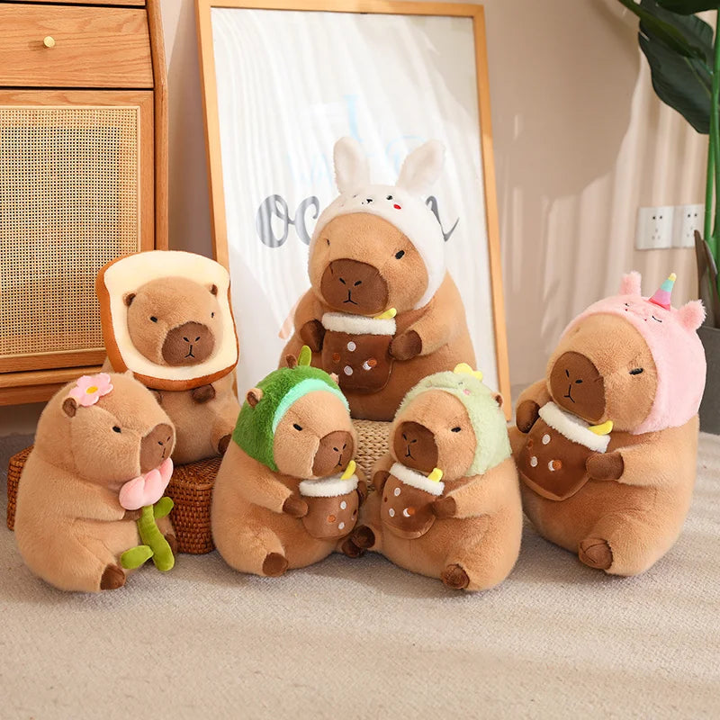 Image of Discover Cuddly CapyCritters: Adorable Unicorn & Dinosaur Plush Toys for Kids