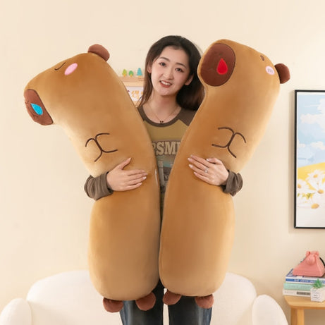 Cute Fluffy Capybara Sleeping Pillow