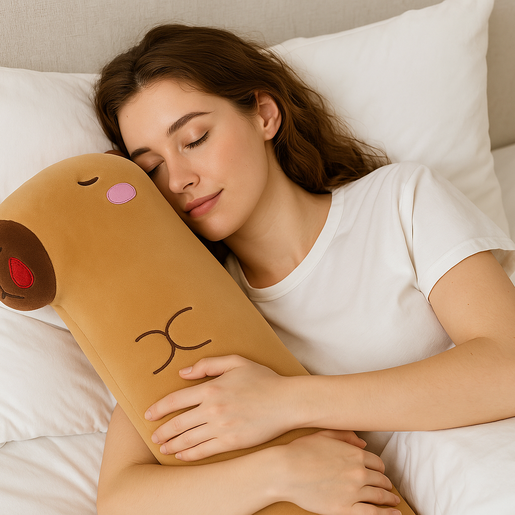 Cute Fluffy Capybara Sleeping Pillow