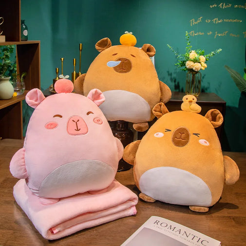 Capybara Comfort Blanket Pillow-CapyShopp