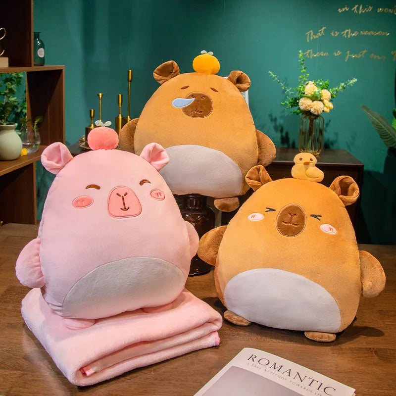 Capybara Comfort Blanket Pillow-CapyShopp
