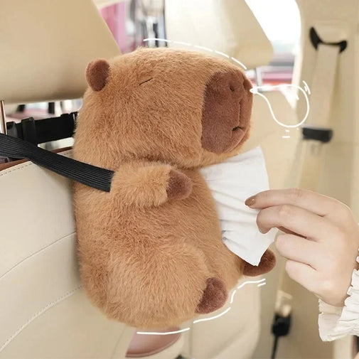 Capybara Plush Car Tissue Holder-CapyShopp