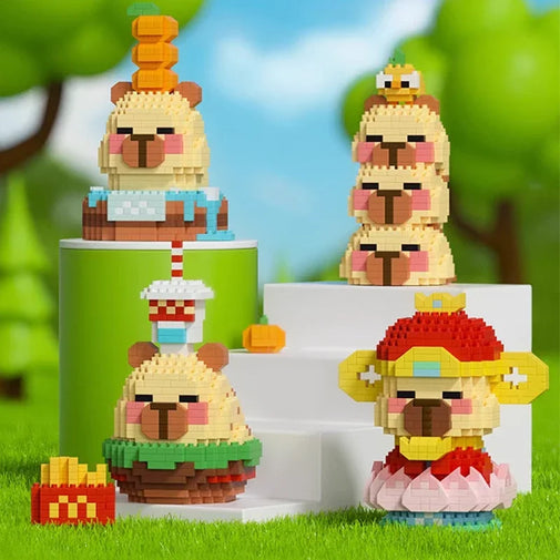 Capybara Craze Mini Block Set-CapyShopp