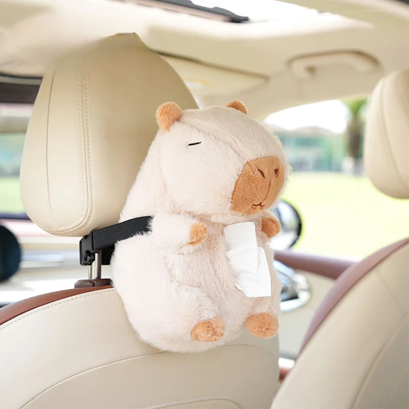 Capybara Plush Car Tissue Holder-CapyShopp